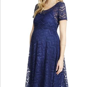 Navy blue maternity dress